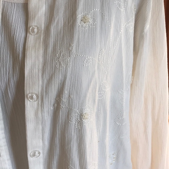 Draper’s and Damon’s White Linen Blouse w/Tank - Picture 2 of 6